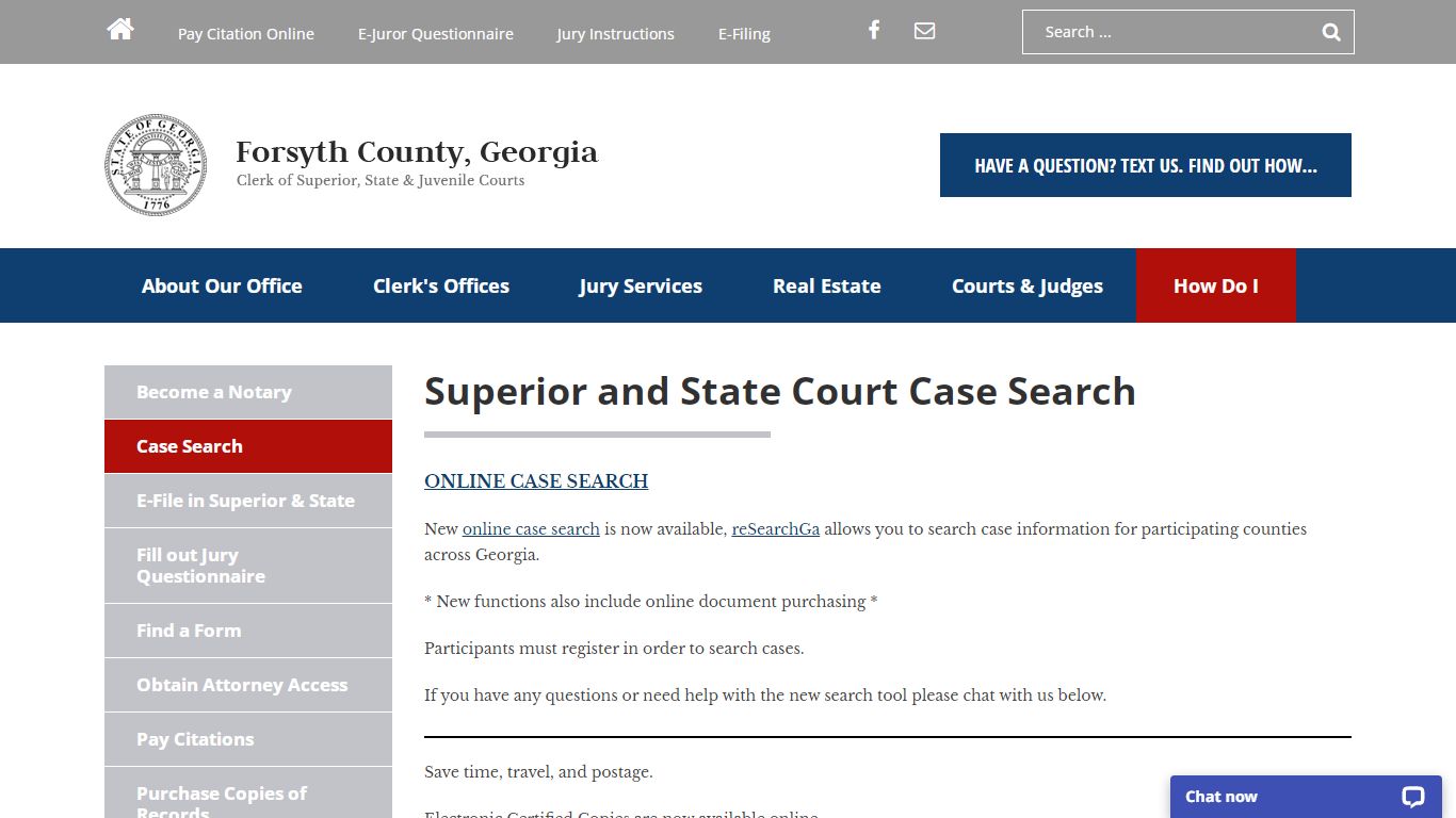 Case Search - forsythclerk.com
