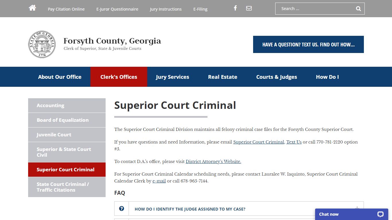 Superior Court Criminal - forsythclerk.com
